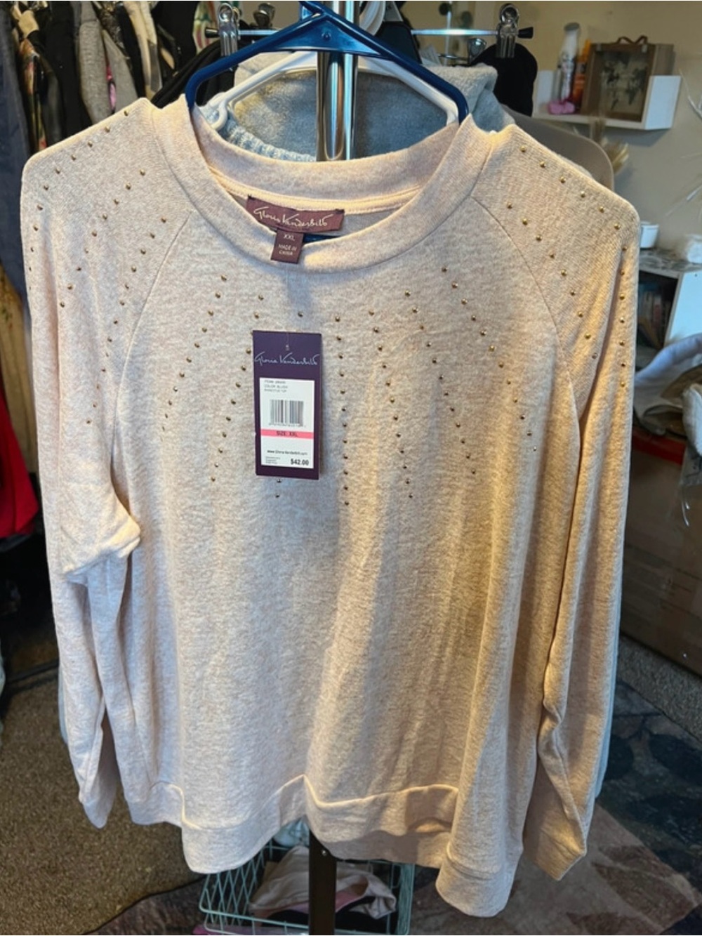 Light Blush Studded Top